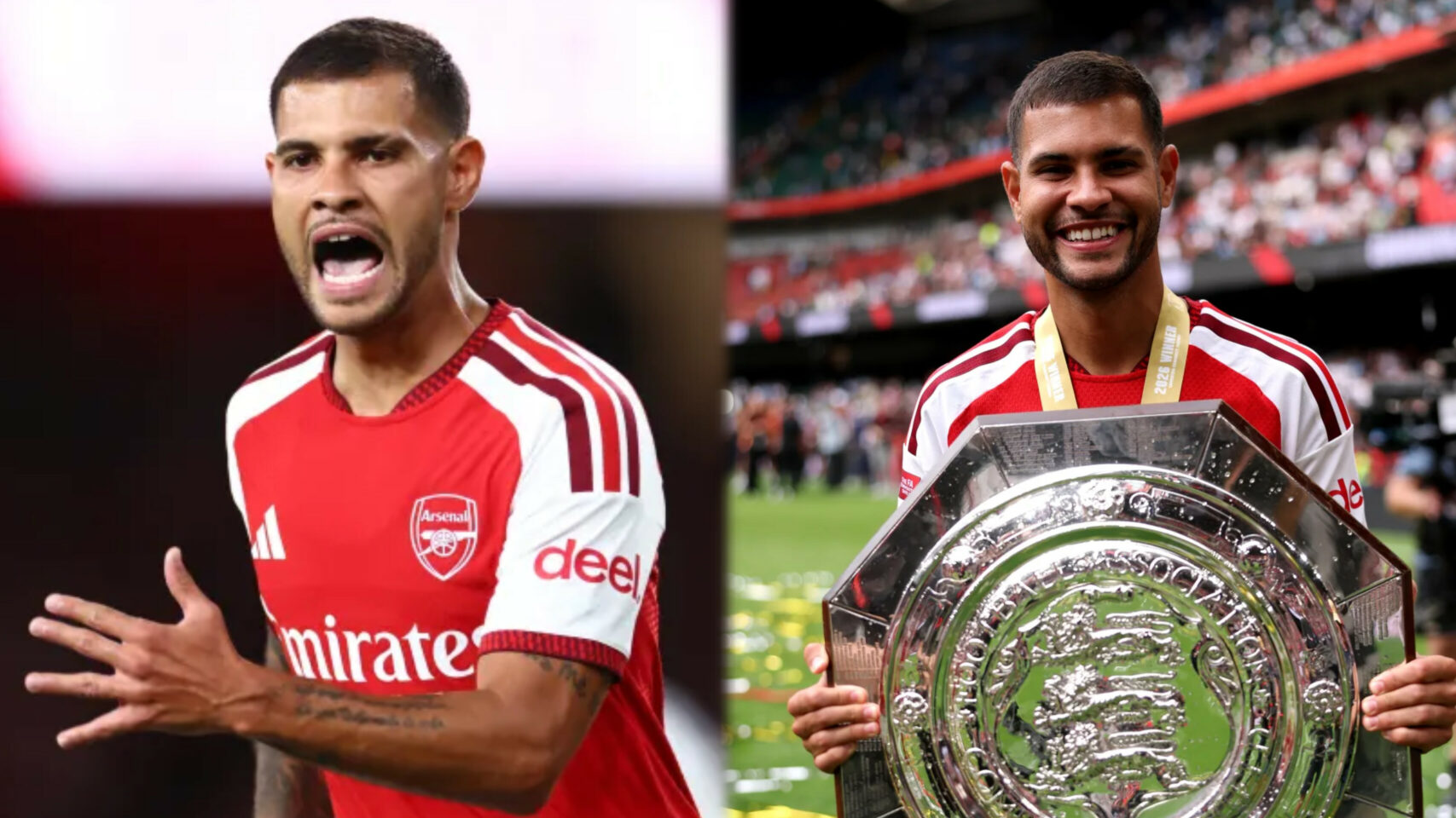 Guimaraes wants tattoos of Premier League, Champions League if Arsenal win both titles