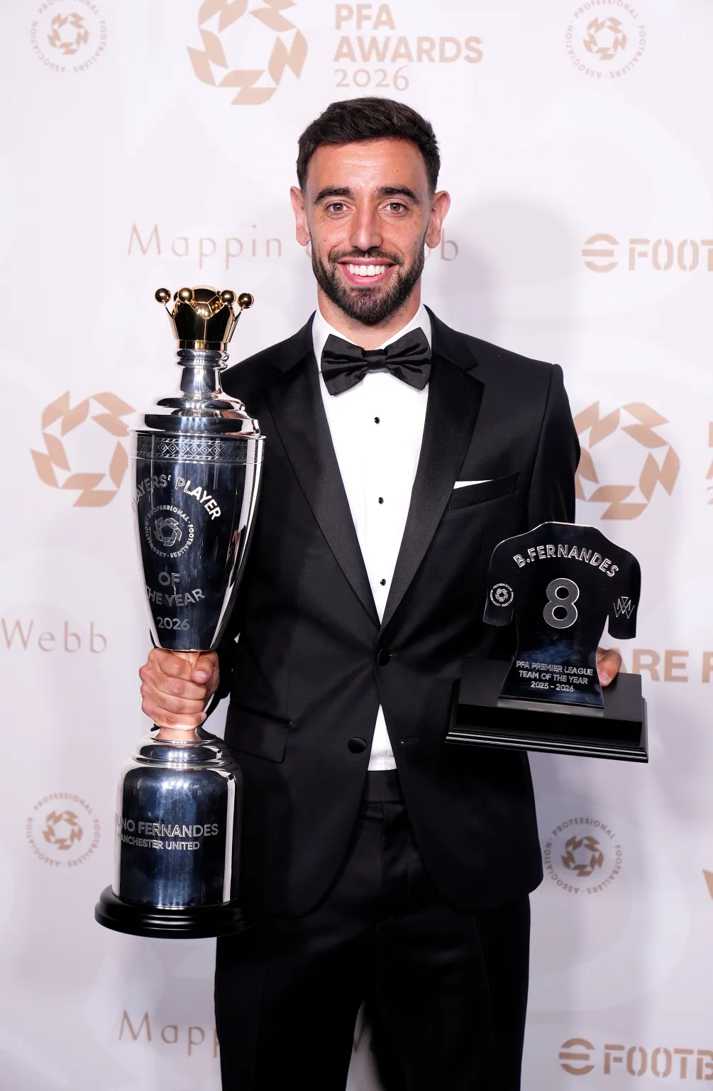Bruno Fernandes wins PFA Player of the Year after record-breaking season