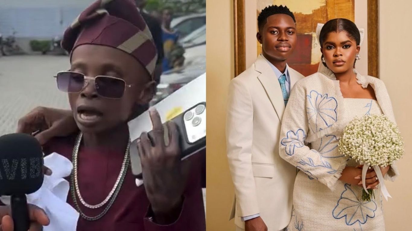 "Peller sell this cloth for ₦1 million, chop my money” – Kolu speaks after arriving at Peller and Jarvis’ wedding venue