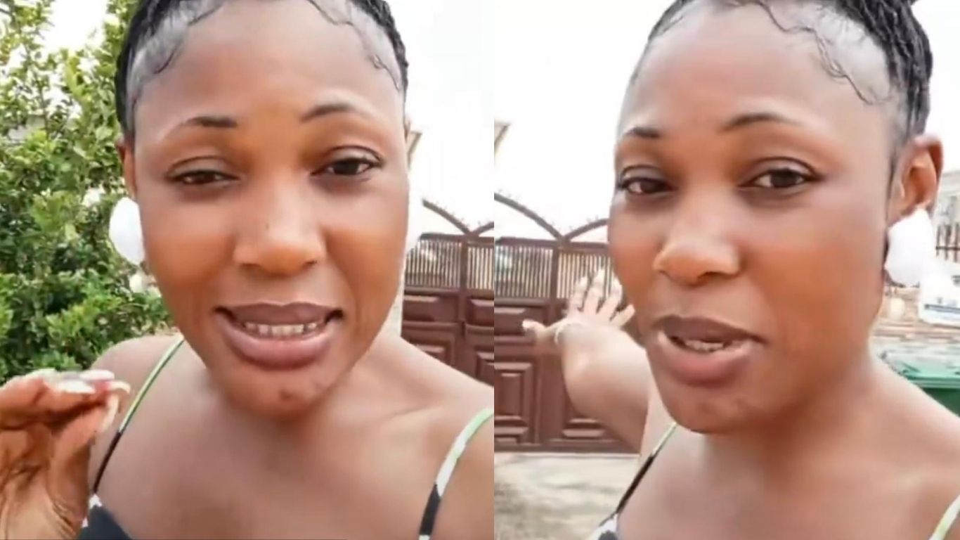“He told security not to open the gate for me” – Lady storms boyfriend’s house after breakup text