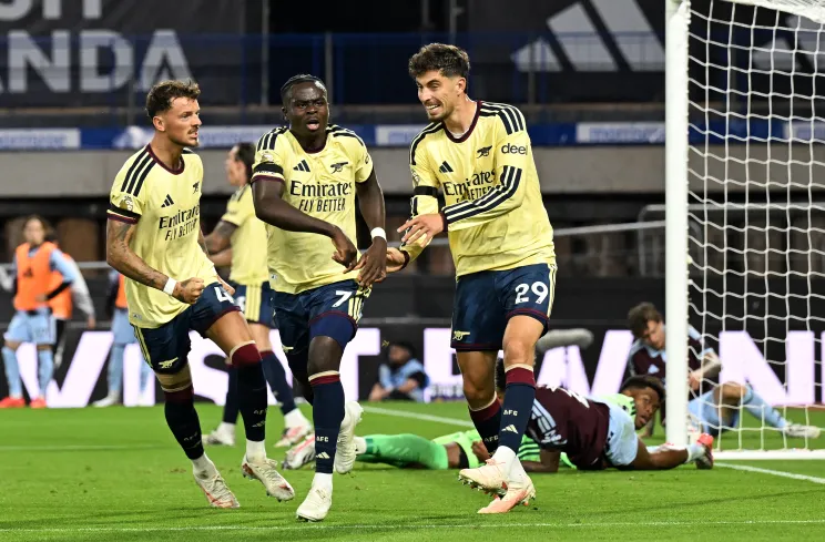 EPL: Saka fires Arsenal to narrow win over Aston Villa