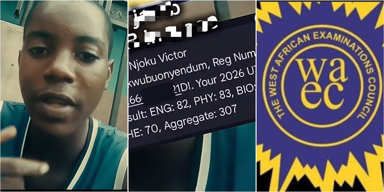 2026 WAEC: Boy who scored 307 in JAMB shares his result online