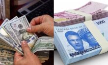 Naira trades at N1,323.21 per dollar officially as the dollar sells for N1,410 in Nigeria's parallel market.