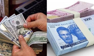 Naira trades at N1,323.21 per dollar officially as the dollar sells for N1,410 in Nigeria's parallel market.