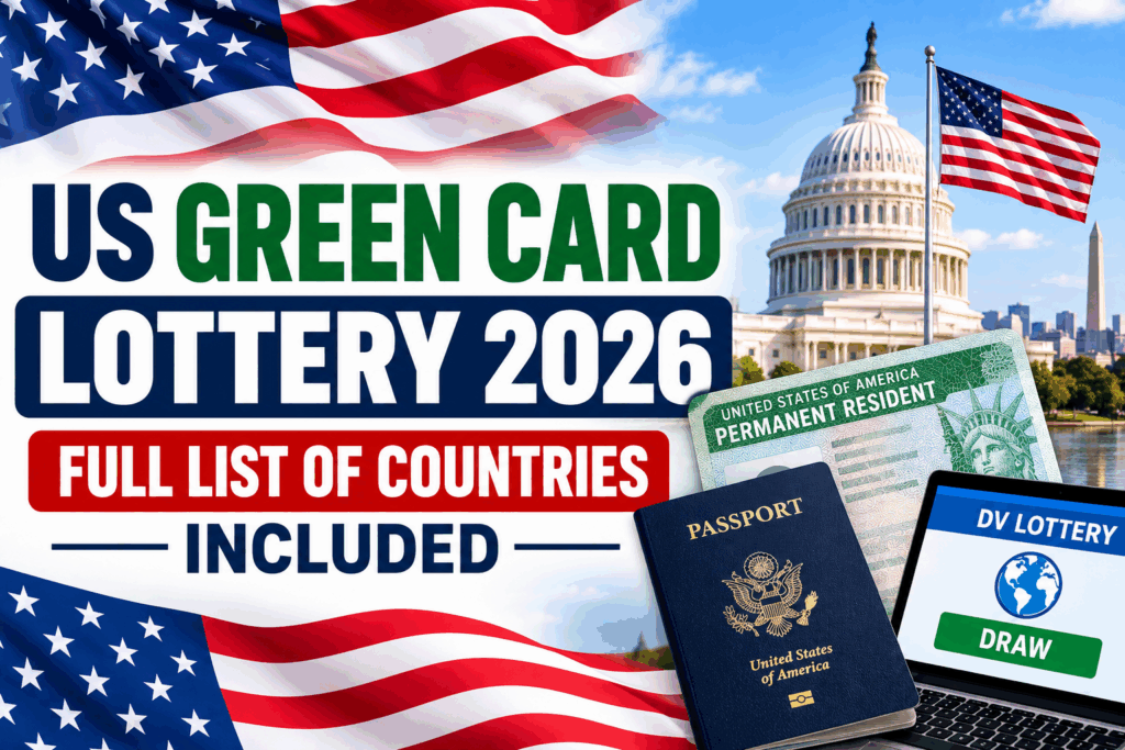 US Green Card Lottery 2026: US Reveals Full List of Countries Included in the Diversity Visa Programme