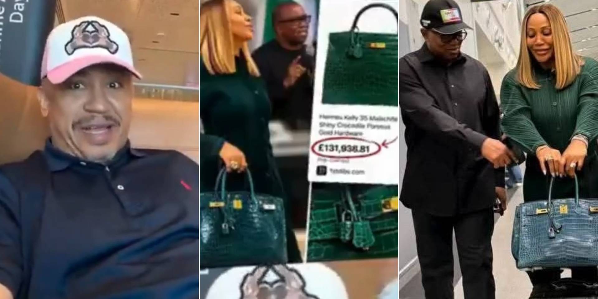Daddy freeze Peter Obi wife bag