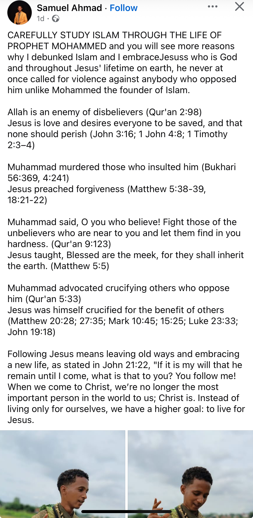“I debunked Islam and embraced Jesus” - Ex-Muslim man explains why he left Islam