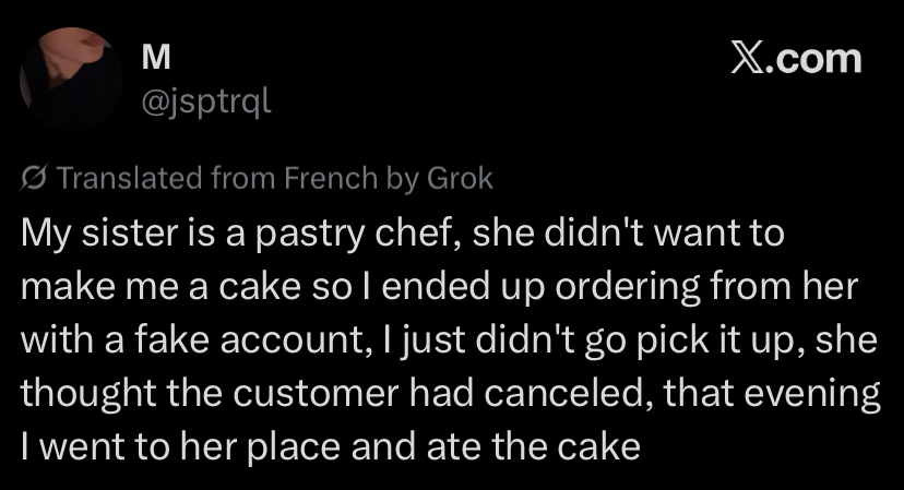 Lady orders cake from sister with fake account after she refuses to make her one