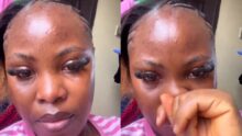"He sent me breakup message while I was making my hair to visit him" — Lady breaks down in tears