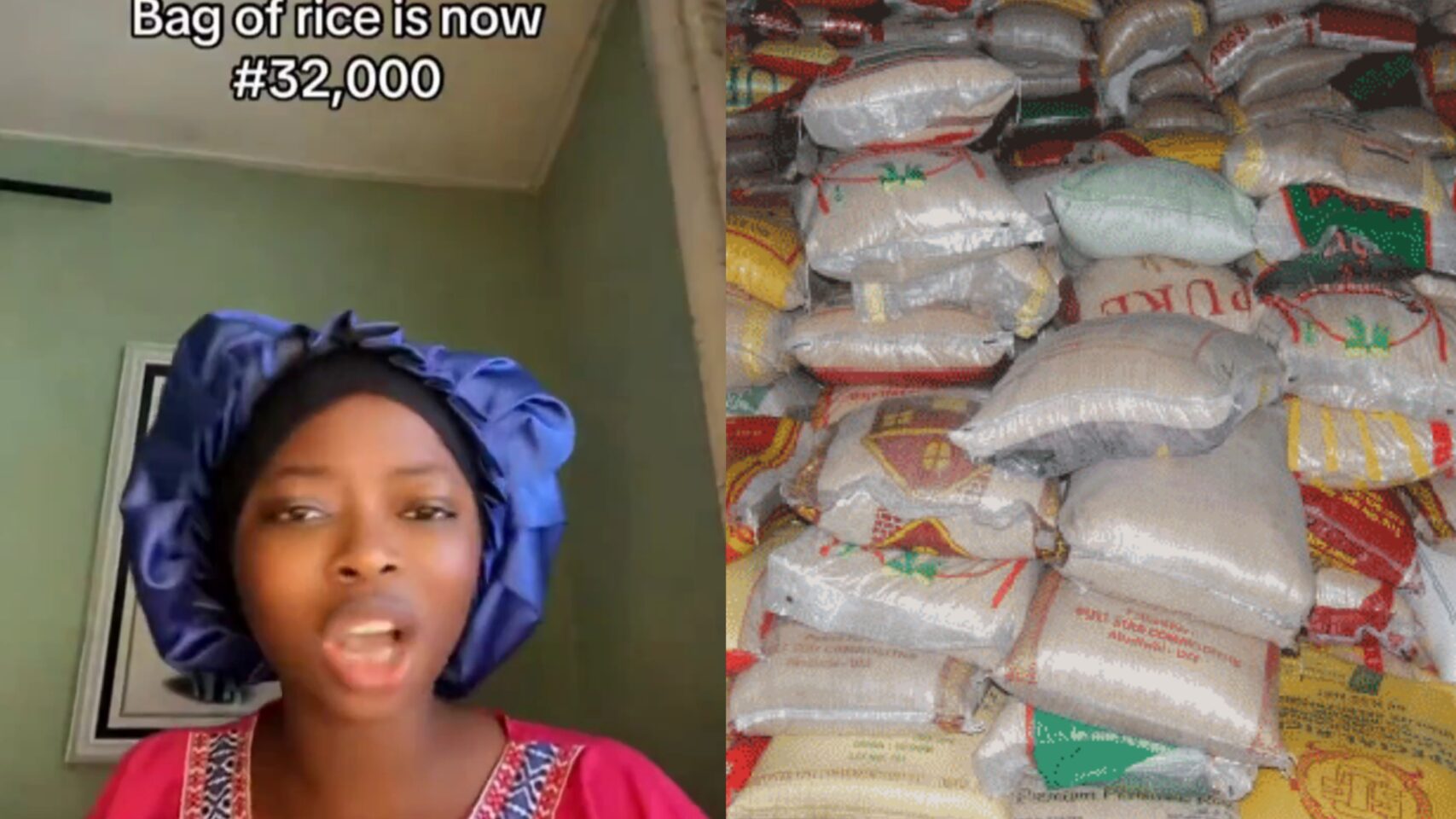 "Now that rice is ₦32,000 per bag, nobody is saying anything" — Lady