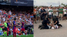 Spain opens disciplinary case over police treatment of Barcelona fan