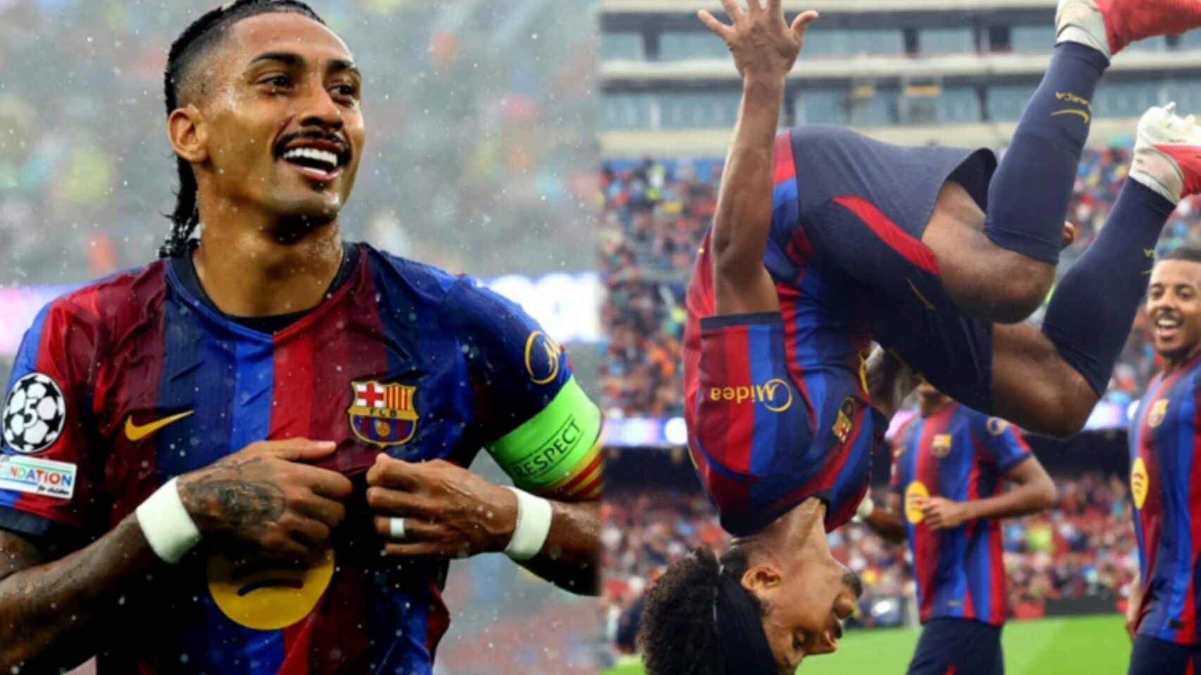 Raphinha double leads Barcelona to emphatic Champions League win over Feyenoord