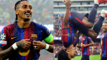 Raphinha double leads Barcelona to emphatic Champions League win over Feyenoord