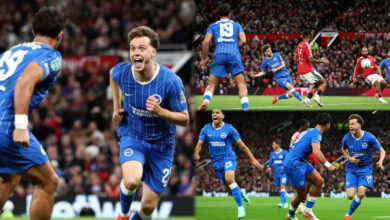 Man United surrender two-goal lead as Brighton end 50-year record