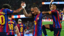 Raphinha hat-trick fires Barcelona to seven-goal win over Santander