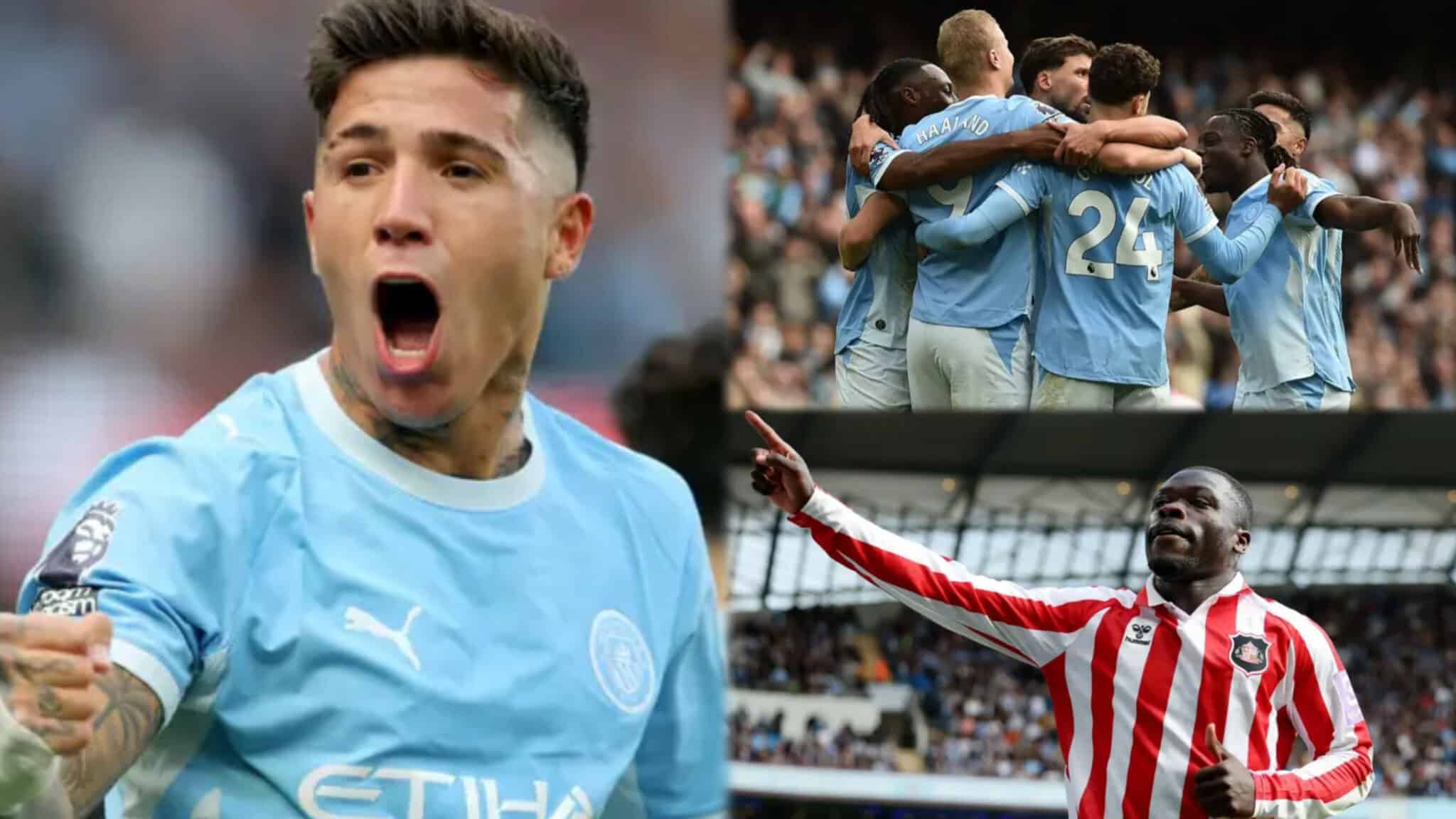 Photo: gistreel.com Enzo Fernandez scores first Man City goal in 5-3 victory over Sunderland