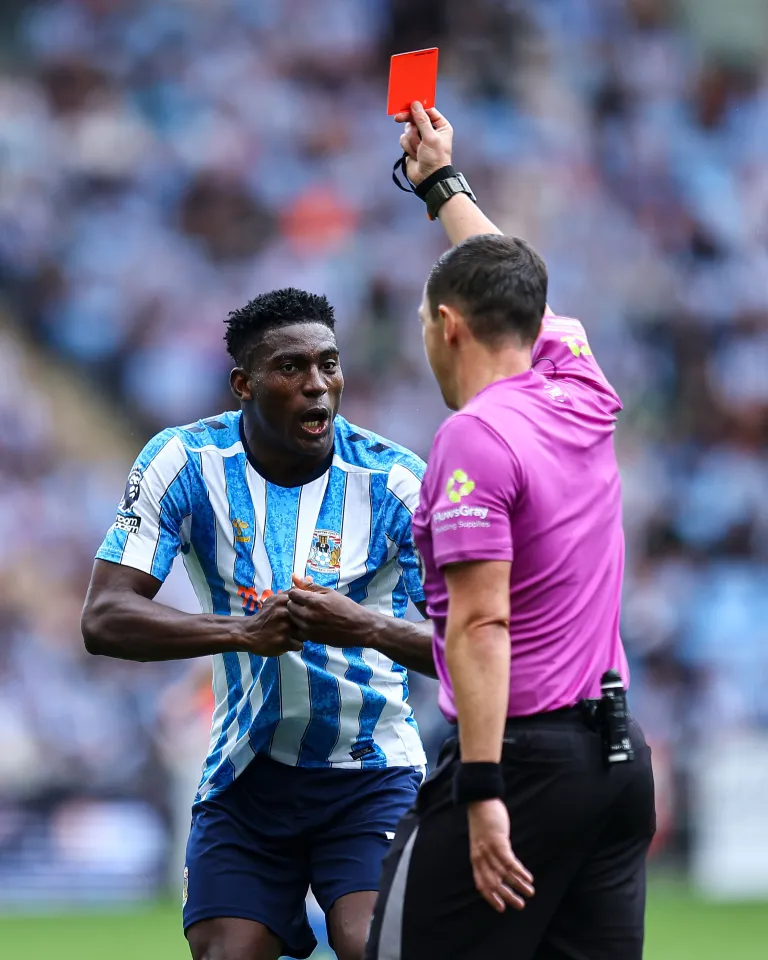 Awoniyi red card pile misery on Coventry as Brighton hit five