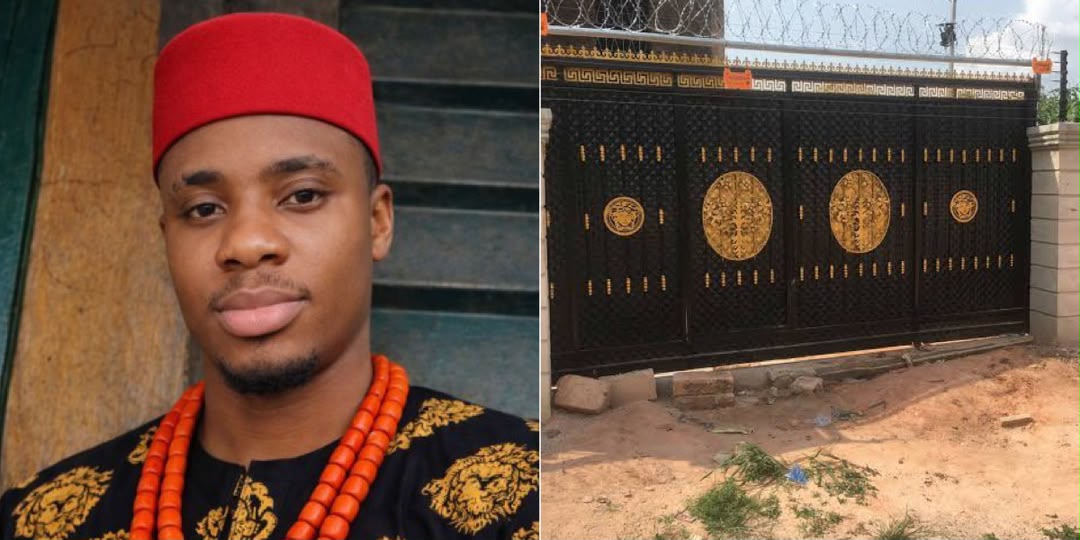 “Na my gate” – Man reportedly breaks fence, carries gate away after landlord gave him quit notice