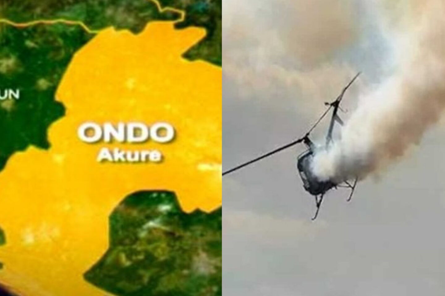 BREAKING: Many feared dead as helicopter crashes into river in Igbokoda, Ondo