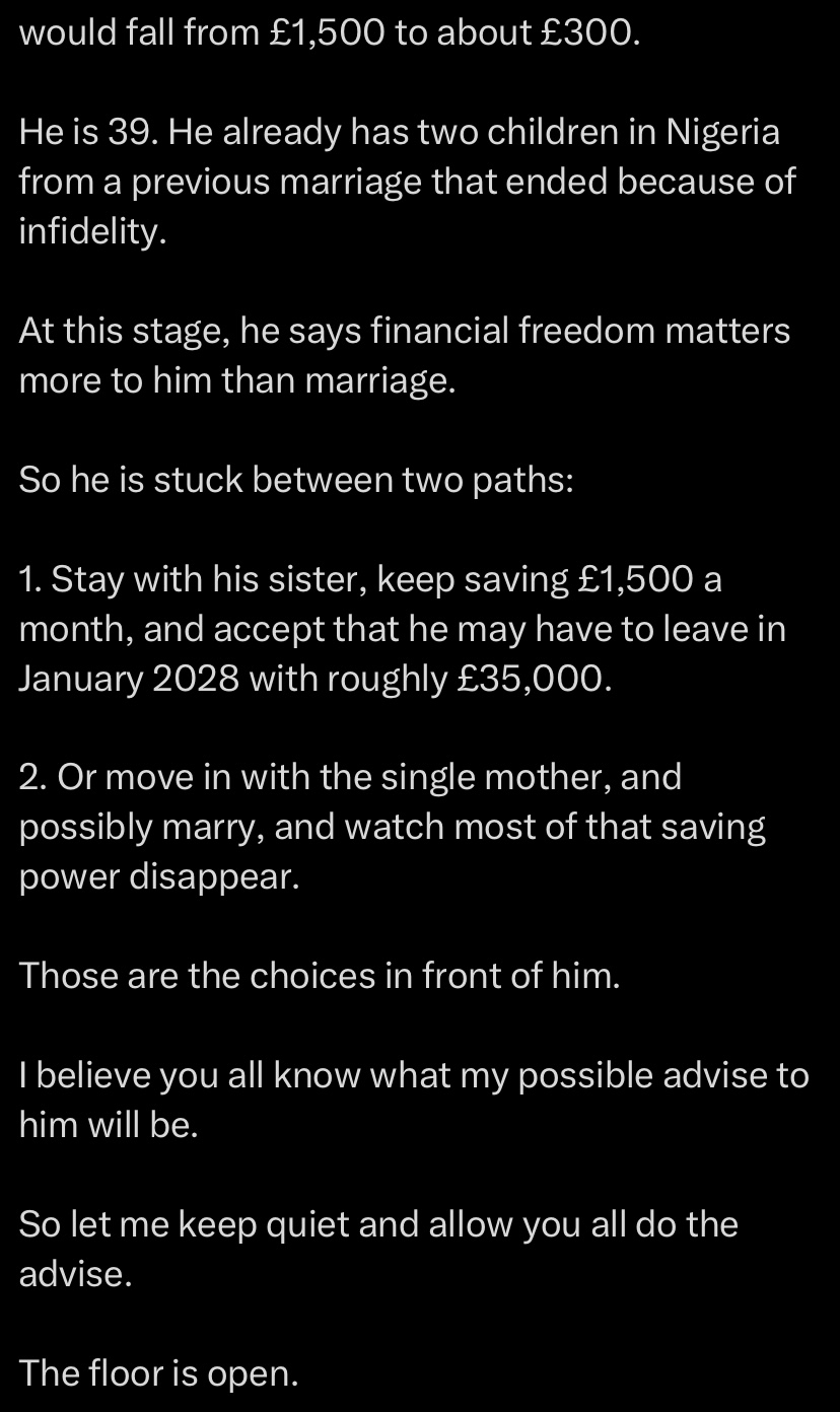 "Stay with my sister or marry single mother?" - Nigerian man in UK cries out as visa deadline nears
