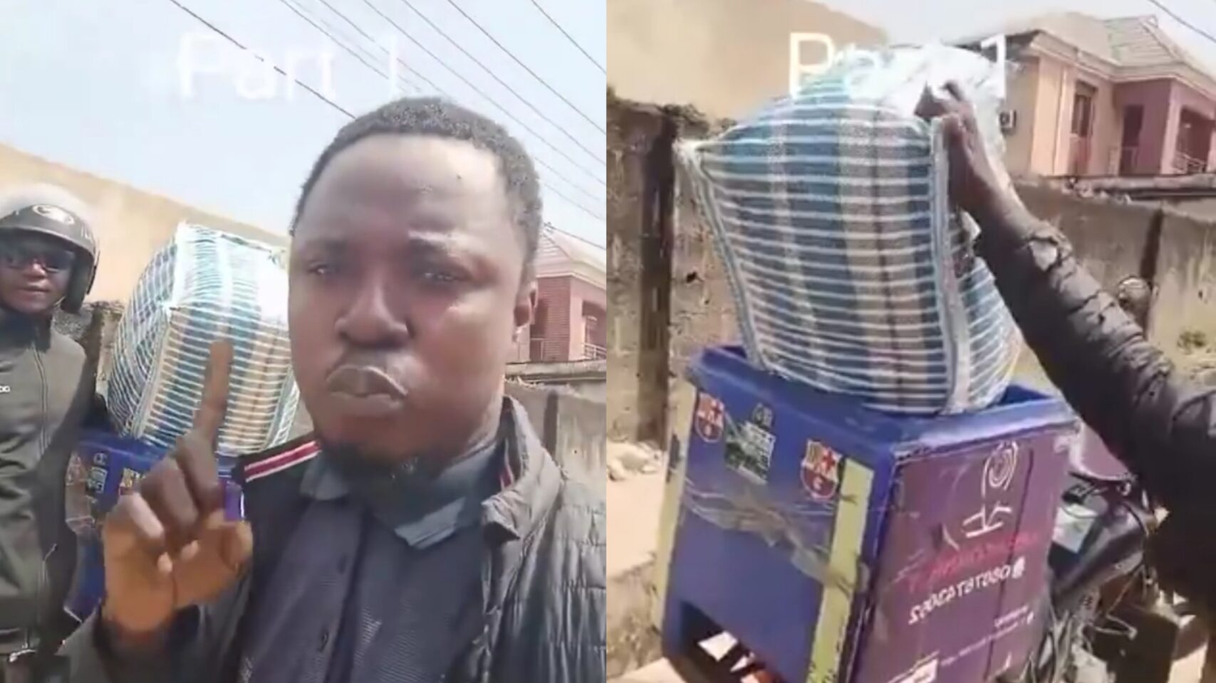 “I can’t carry this” — InDrive rider laments as customer refuses to cancel oversized delivery